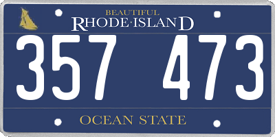 RI license plate 357473