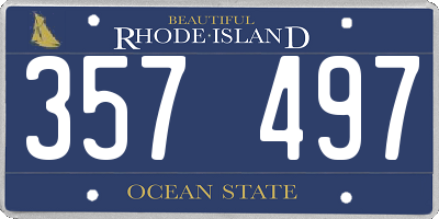 RI license plate 357497