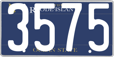 RI license plate 3575