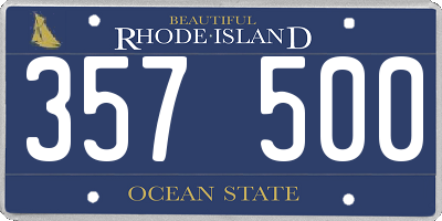 RI license plate 357500