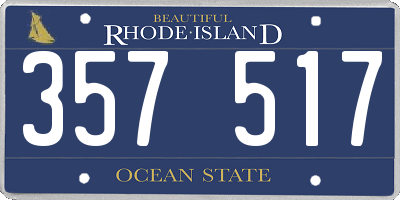 RI license plate 357517