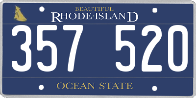 RI license plate 357520