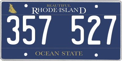 RI license plate 357527