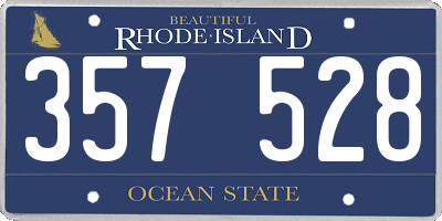 RI license plate 357528