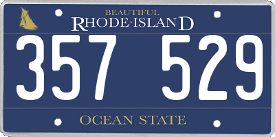 RI license plate 357529