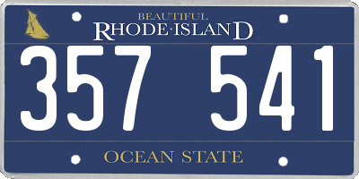 RI license plate 357541