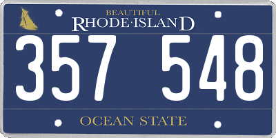 RI license plate 357548