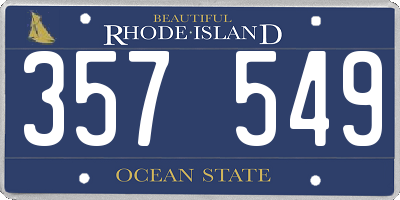 RI license plate 357549