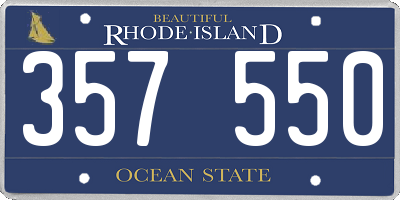 RI license plate 357550
