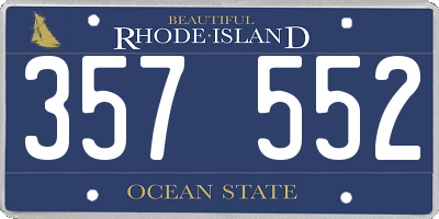 RI license plate 357552