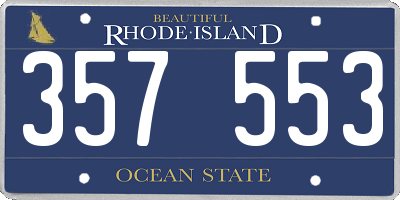 RI license plate 357553