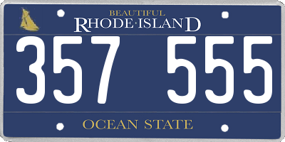 RI license plate 357555