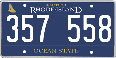 RI license plate 357558