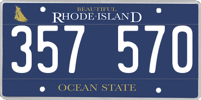 RI license plate 357570