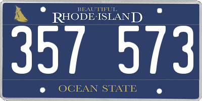 RI license plate 357573