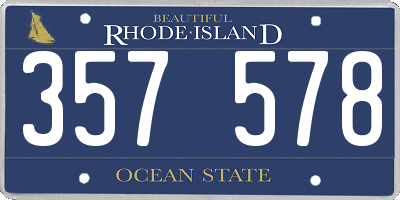 RI license plate 357578