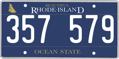 RI license plate 357579
