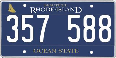 RI license plate 357588