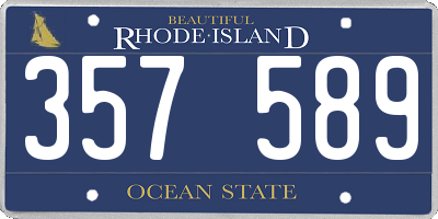 RI license plate 357589