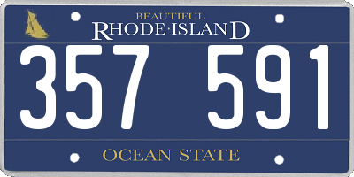 RI license plate 357591