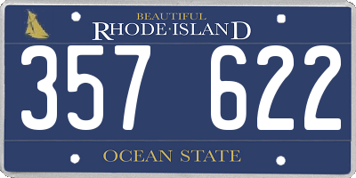 RI license plate 357622
