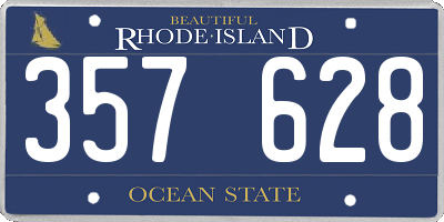 RI license plate 357628