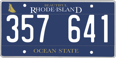 RI license plate 357641