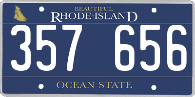 RI license plate 357656