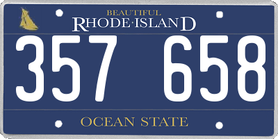 RI license plate 357658