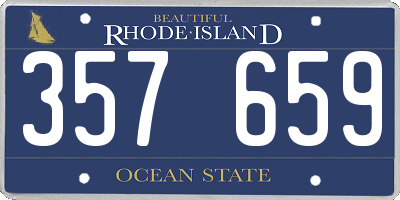 RI license plate 357659