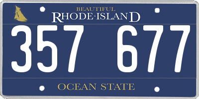 RI license plate 357677