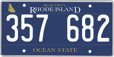 RI license plate 357682