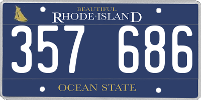 RI license plate 357686