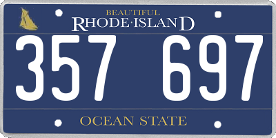 RI license plate 357697