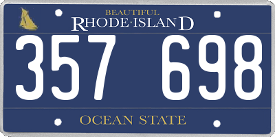 RI license plate 357698