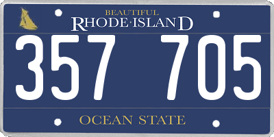 RI license plate 357705