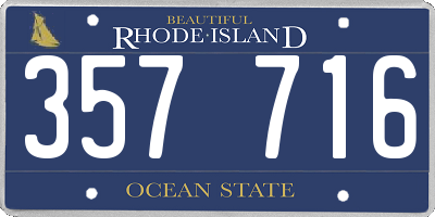 RI license plate 357716