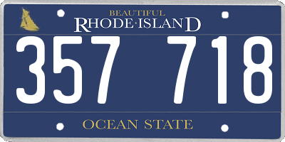 RI license plate 357718