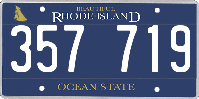 RI license plate 357719