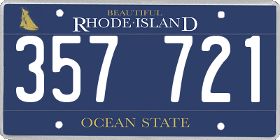 RI license plate 357721
