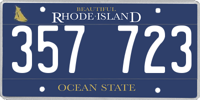 RI license plate 357723