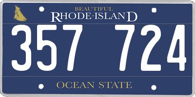 RI license plate 357724