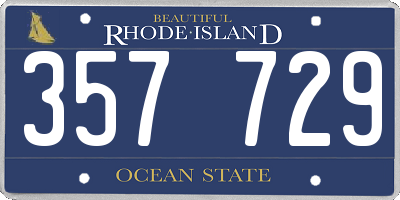 RI license plate 357729
