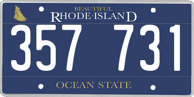 RI license plate 357731