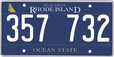 RI license plate 357732