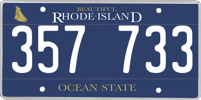 RI license plate 357733