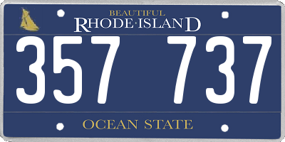 RI license plate 357737