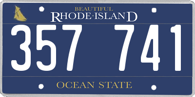 RI license plate 357741