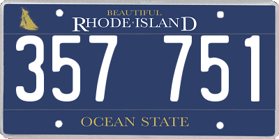 RI license plate 357751