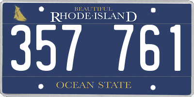 RI license plate 357761